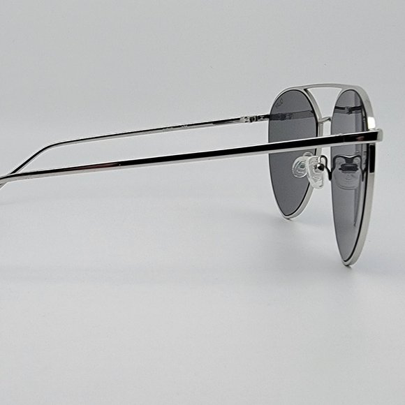 Quay Australia x Jasmine Sanders Indio Silver Frame Blue Lens Aviator Sunglasses main image 7